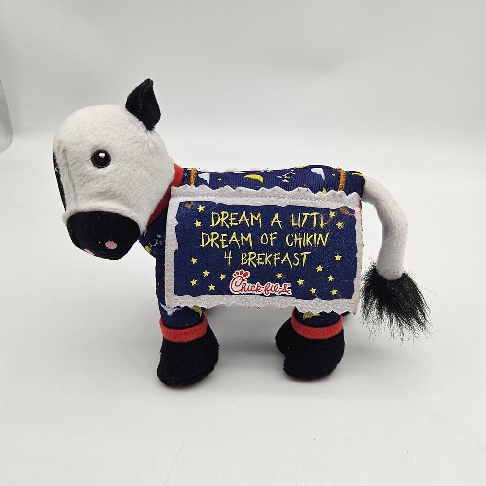 Chick-fil-A Cow Plush Dream a Little Dream Pajama Breakfast 7" Stuffed‎ Animal